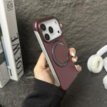 Custodia per telefono senza cornice in similpelle con supporto MagSafe., For iPhone 17 Pro Max, For iPhone 17 Pro, For iPhone 17