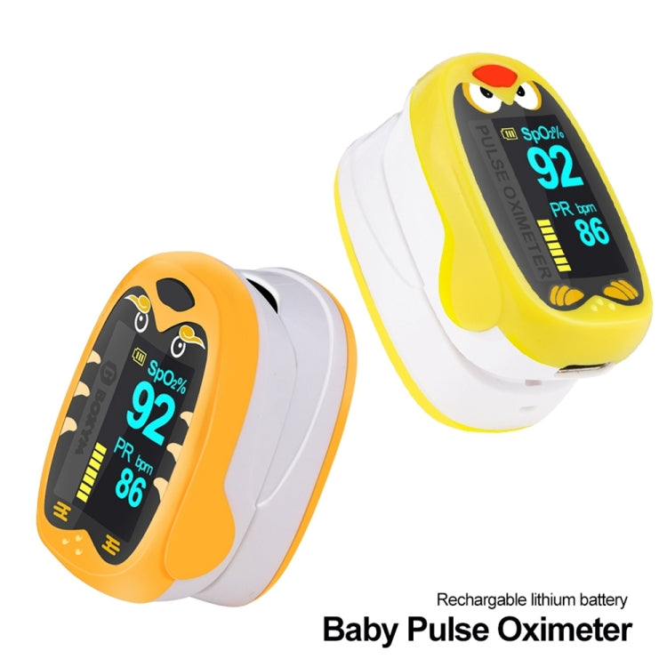 Pulsossimetro da dito pediatrico Ossigeno nel sangue neonatale Bambini Bambini Saturazione USB ricaricabile Infant Oximetro Pediatrico, yellow, Orange
