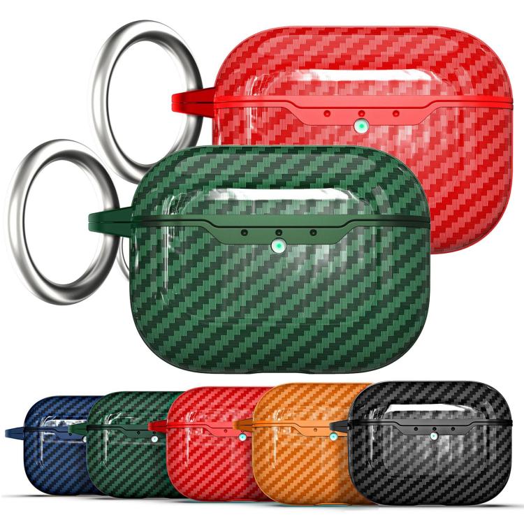 Cover protettiva per auricolari in TPU effetto fibra di carbonio, For AirPods Pro 3, For AirPods Pro 2