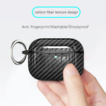 Cover protettiva per auricolari in TPU effetto fibra di carbonio, For AirPods Pro 3, For AirPods Pro 2