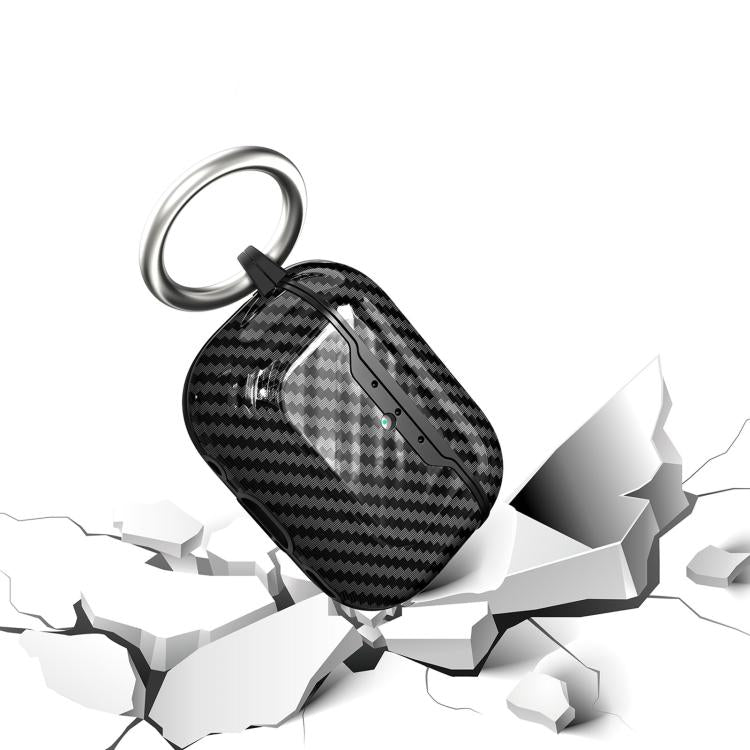 Cover protettiva per auricolari in TPU effetto fibra di carbonio, For AirPods Pro 3, For AirPods Pro 2