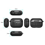 Cover protettiva per auricolari in TPU effetto fibra di carbonio, For AirPods Pro 3, For AirPods Pro 2