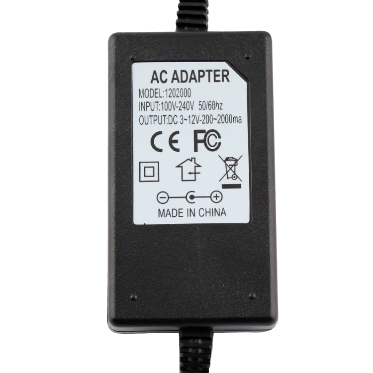 Adattatore di alimentazione regolabile 12V AC DC 3V - 12V 2A 24W Driver regolatore di tensione caricabatterie universale, US Plug, EU Plug