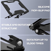 NH-02B Supporto per notebook/PC pieghevole e regolabile in altezza per laptop da 10 a 15,6 pollici, NH-02B