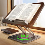 Supporto per laptop con pannello in legno RS-01, supporto da scrivania per libri, leggio girevole multifunzionale per la lettura., RS-01