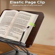 Supporto per laptop con pannello in legno RS-01, supporto da scrivania per libri, leggio girevole multifunzionale per la lettura., RS-01