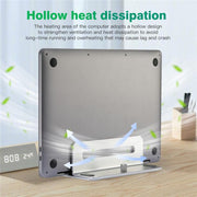 D051 Aluminum Alloy Space Saving Desktop Organizer Vertical Laptop Stand For Up to 17.3 inch, D051
