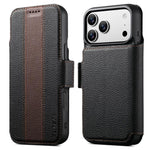 Custodia portafoglio magnetica in pelle vegana per iPhone 17 Pro