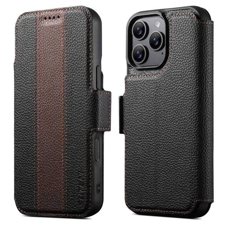 Custodia portafoglio magnetica in pelle vegana per iPhone 13 Pro