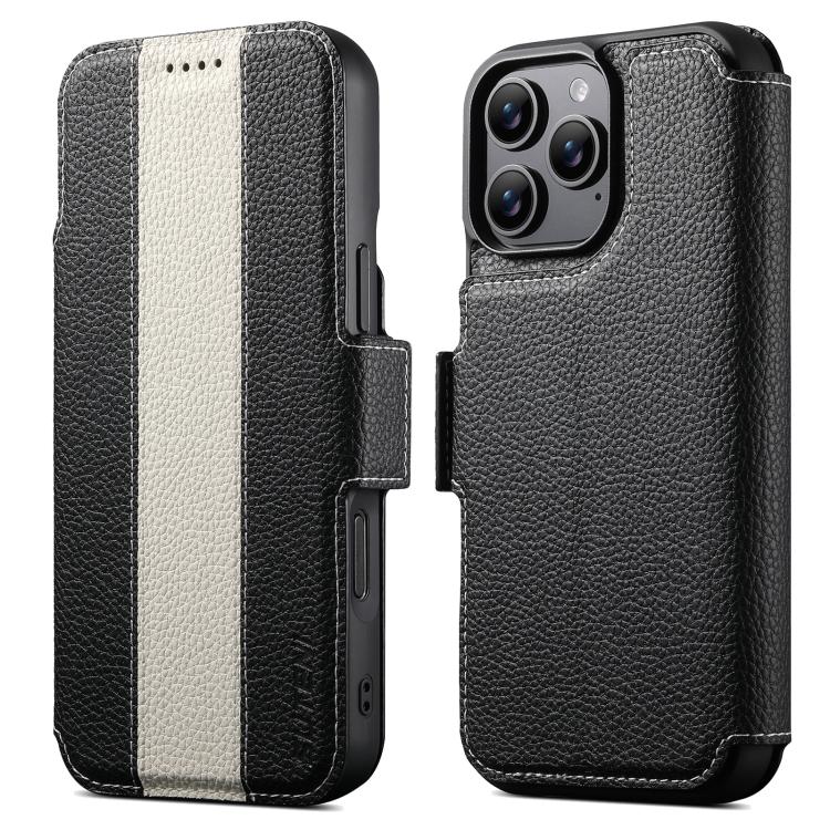 Custodia portafoglio magnetica in pelle vegana per iPhone 13 Pro
