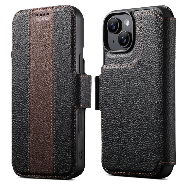 Custodia portafoglio magnetica in pelle vegana per iPhone 13 Pro
