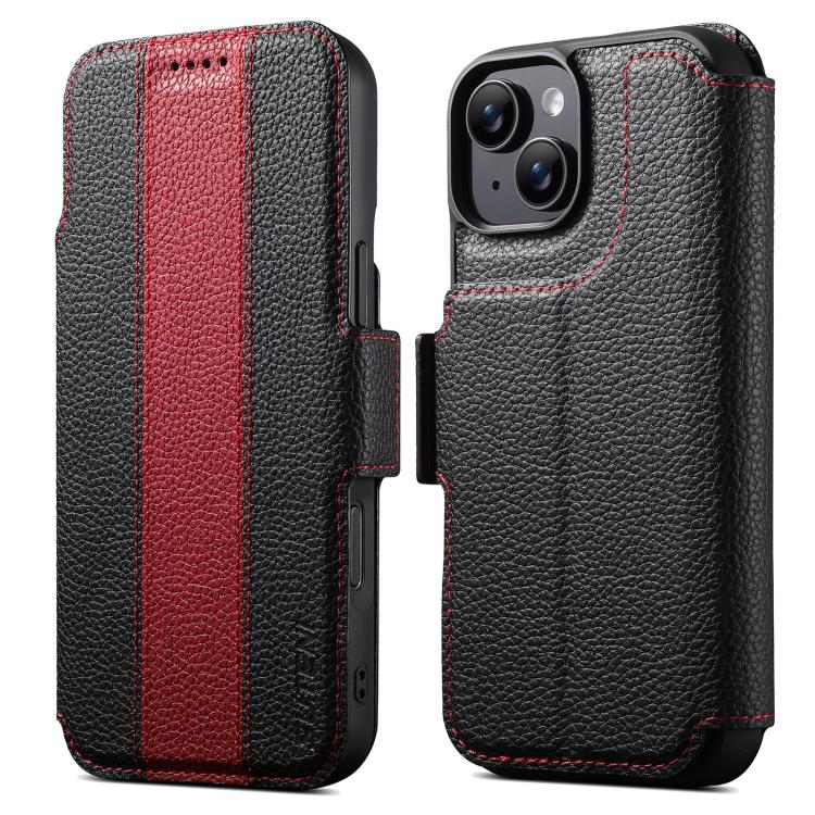 Custodia portafoglio magnetica in pelle vegana per iPhone 13 Pro