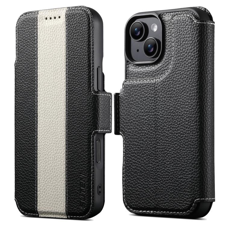 Custodia portafoglio magnetica in pelle vegana per iPhone 13 Pro