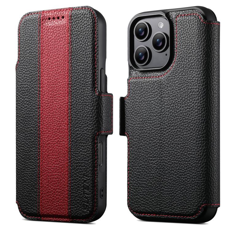 Custodia portafoglio magnetica in pelle vegana per iPhone 13 Pro