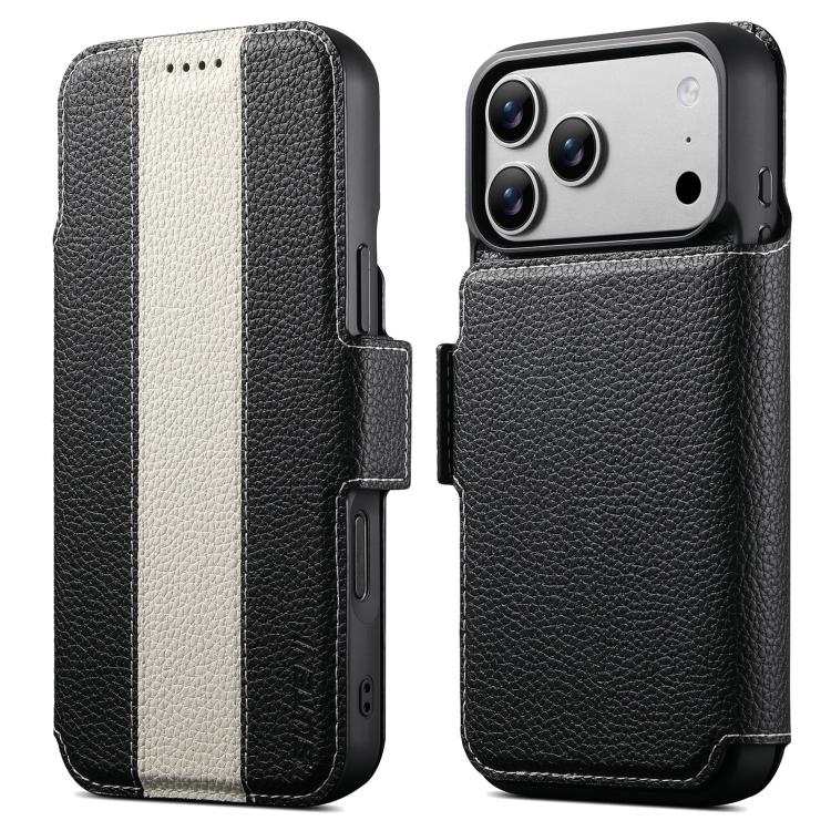 Custodia portafoglio magnetica in pelle vegana per iPhone 17 Pro