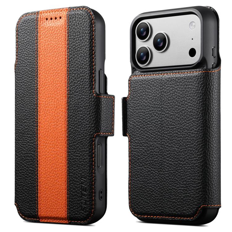 Custodia portafoglio magnetica in pelle vegana per iPhone 17 Pro