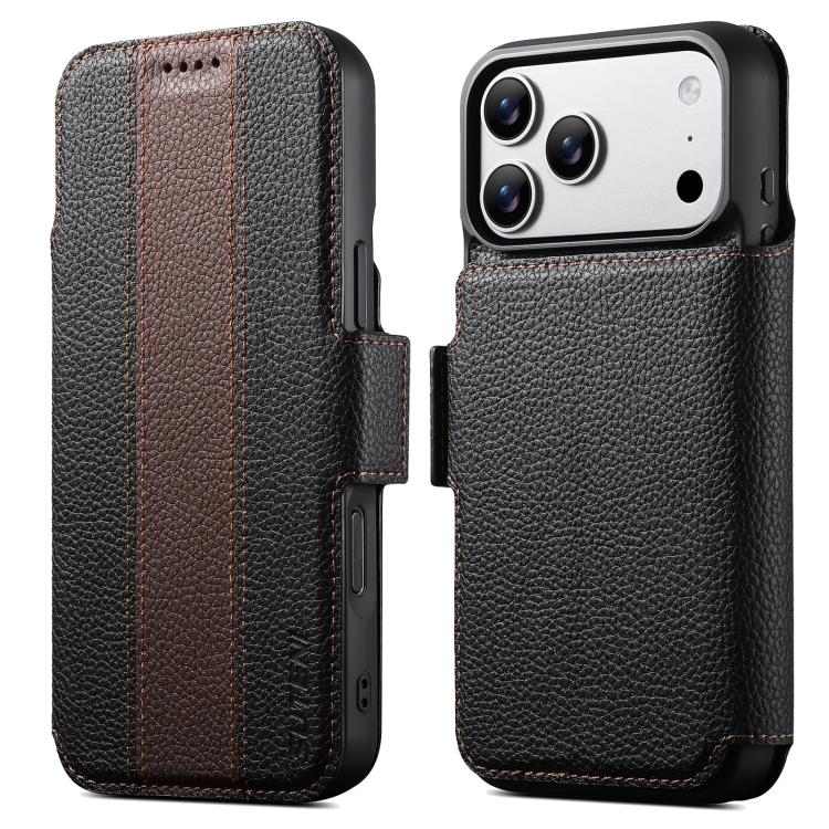 Custodia portafoglio magnetica in pelle vegana per iPhone 17 Pro