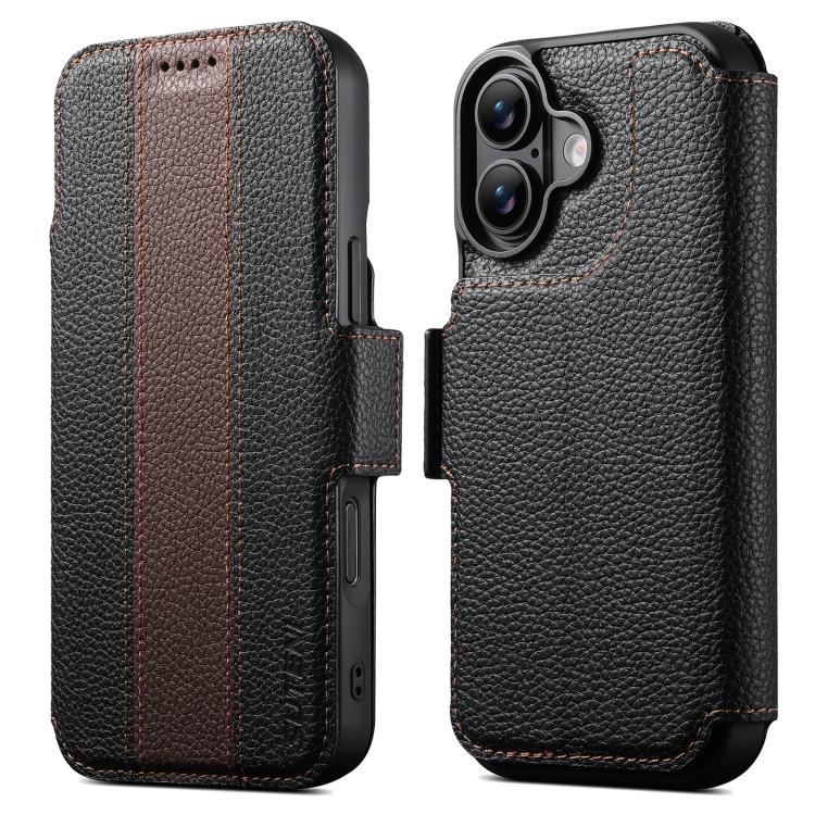 Custodia portafoglio magnetica in pelle vegana per iPhone 17 Pro