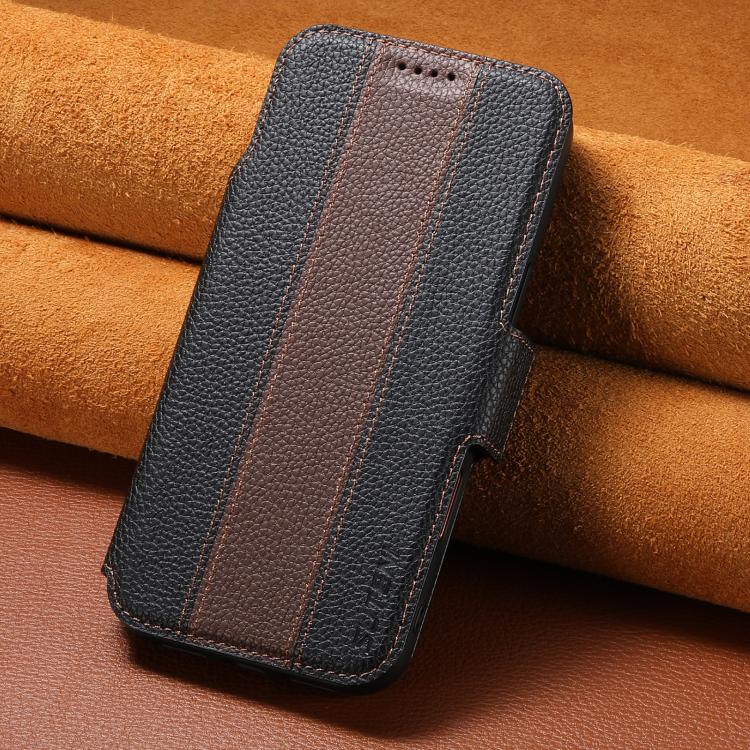 Custodia portafoglio magnetica in pelle vegana per iPhone 17 Pro