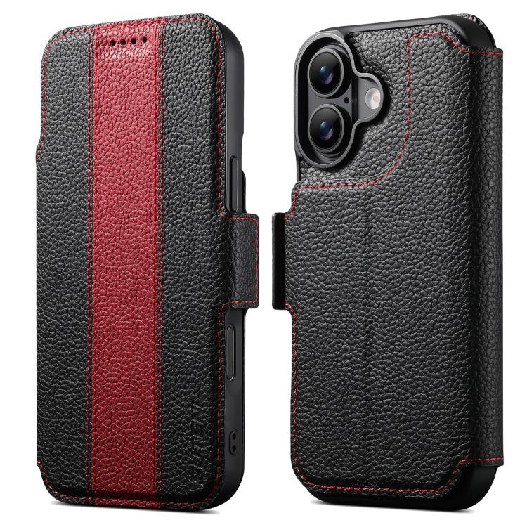 Custodia portafoglio magnetica in pelle vegana per iPhone 17 Pro
