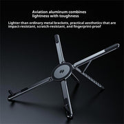 E05 Multi-Function Magnetic Aluminum Alloy Phone Holder Portable Desktop Stand for Tablet PC, E05