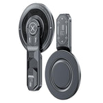 Supporto per telefono magnetico pieghevole con anello adesivo biadesivo T9, rotazione a 360 gradi.