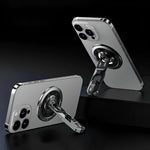 Supporto per telefono magnetico pieghevole con anello adesivo biadesivo T9, rotazione a 360 gradi.