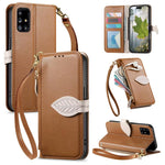 Portafoglio in pelle con cerniera e fibbia a foglia, custodia per telefono con cinturino, For Samsung Galaxy A52, For Samsung Galaxy A31, For Samsung Galaxy A71, For Samsung Galaxy A51