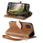 Portafoglio in pelle con cerniera e fibbia a foglia, custodia per telefono con cinturino, For Samsung Galaxy A53 5G, For Samsung Galaxy S22 Ultra, For Samsung Galaxy S22+ 5G, For Samsung Galaxy S22 5G