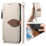 Portafoglio in pelle con cerniera e fibbia a foglia, custodia per telefono con cinturino, For Samsung Galaxy A14, For Samsung Galaxy A13