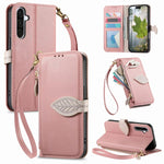 Portafoglio in pelle con cerniera e fibbia a foglia, custodia per telefono con cinturino, For Samsung Galaxy A57 5G, For Samsung Galaxy A37 5G, For Samsung Galaxy A25e 5G, For Samsung Galaxy S25 FE 5G