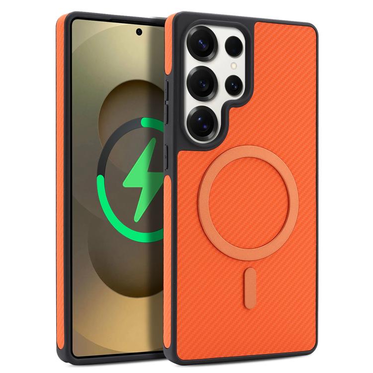 Custodia per telefono Kalebol in fibra di carbonio con MagSafe, For Galaxy S25 5G, For Galaxy S25+ 5G, For Galaxy S25 Ultra 5G, For Galaxy Z Fold6