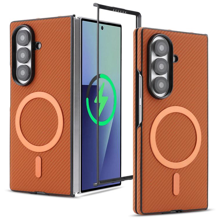 Custodia per telefono Kalebol in fibra di carbonio con MagSafe, For Galaxy S25 5G, For Galaxy S25+ 5G, For Galaxy S25 Ultra 5G, For Galaxy Z Fold6