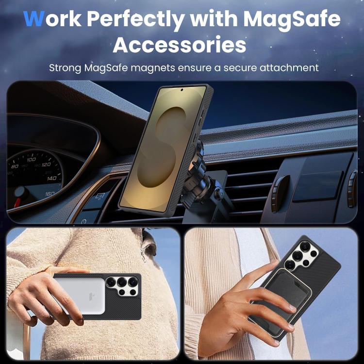 Custodia per telefono Kalebol in fibra di carbonio con MagSafe, For Galaxy S24 Ultra 5G, For Galaxy S24+ 5G, For Galaxy S24 5G, For Galaxy Z Fold5