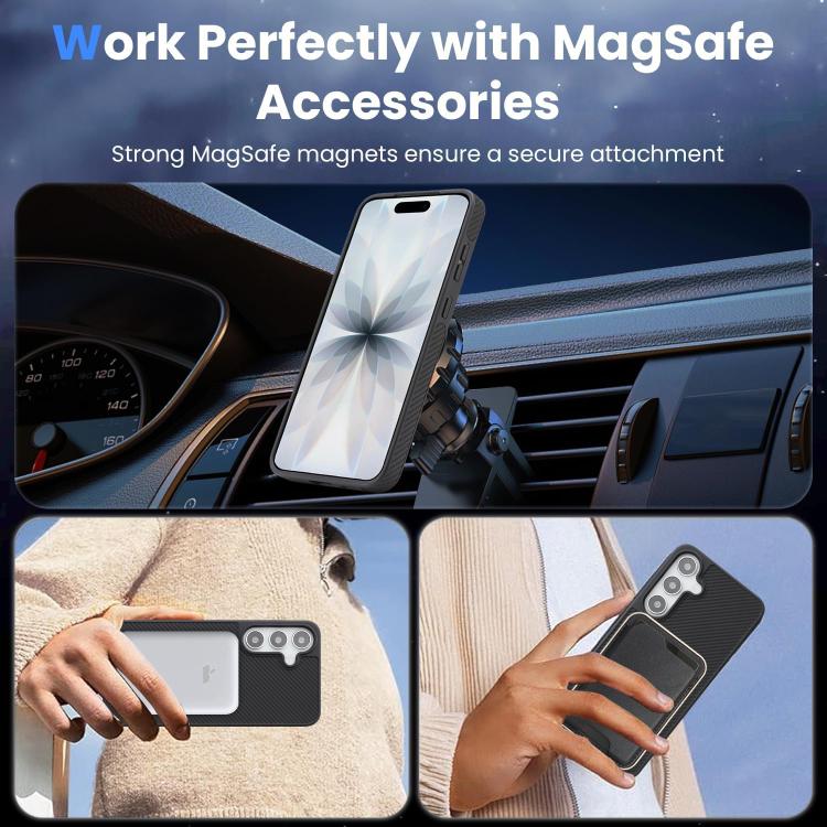 Custodia per telefono Kalebol in fibra di carbonio con MagSafe, For Galaxy S25 5G, For Galaxy S25+ 5G, For Galaxy S25 Ultra 5G, For Galaxy Z Fold6