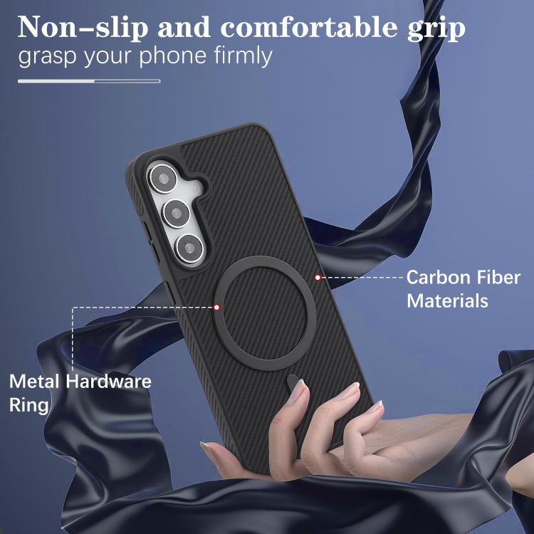 Custodia per telefono Kalebol in fibra di carbonio con MagSafe, For Galaxy S23 5G