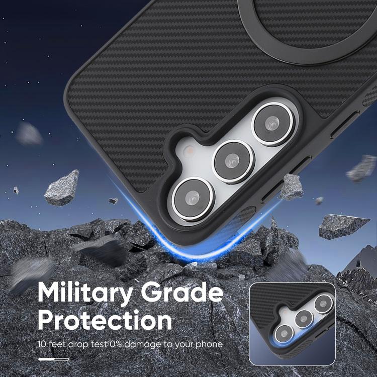 Custodia per telefono Kalebol in fibra di carbonio con MagSafe, For Galaxy S23 5G
