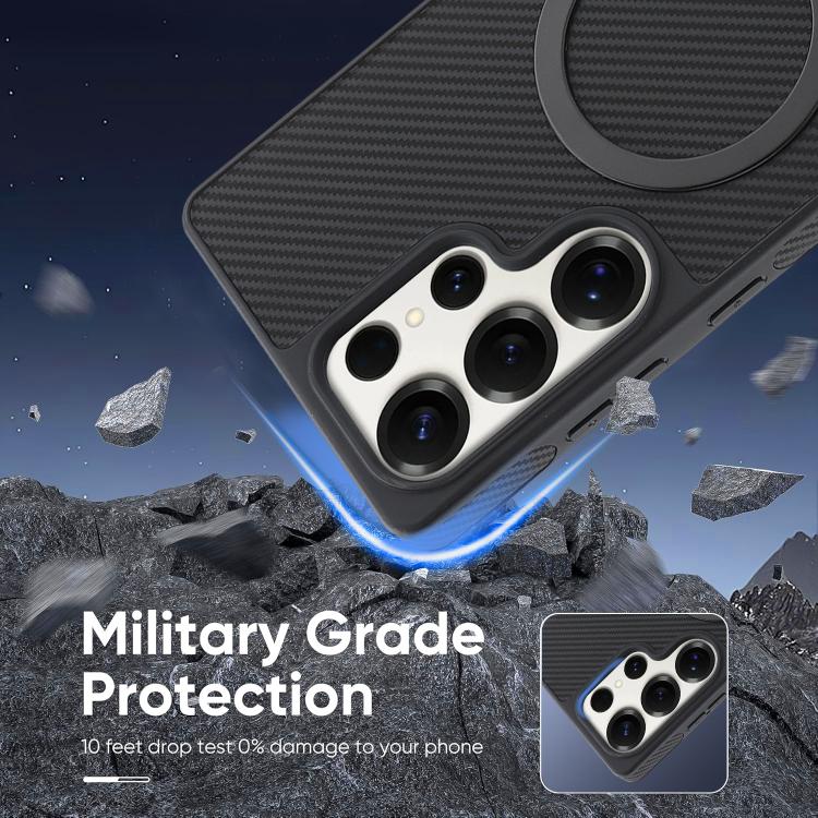 Custodia per telefono Kalebol in fibra di carbonio con MagSafe, For Galaxy S26 Ultra 5G, For Galaxy S26 5G, For Galaxy Z Fold7 5G, For Galaxy Z Flip7 5G