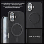 Custodia per telefono Kalebol in fibra di carbonio con MagSafe, For iPhone 17, For iPhone Air, For iPhone 16 Pro Max, For iPhone 16 Pro