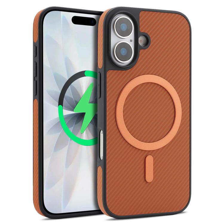 Custodia per telefono Kalebol in fibra di carbonio con MagSafe, For iPhone 16 Plus, For iPhone 16, For iPhone 15 Pro Max, For iPhone 15 Pro