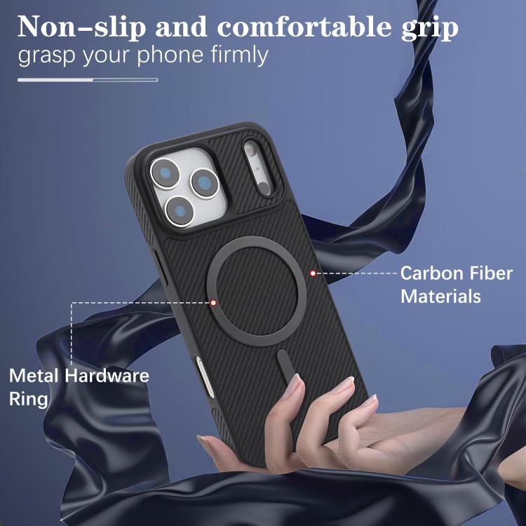 Custodia per telefono Kalebol in fibra di carbonio con MagSafe, For iPhone 18 Pro, For iPhone 18 Pro Max, For iPhone 17 Pro Max, For iPhone 17 Pro