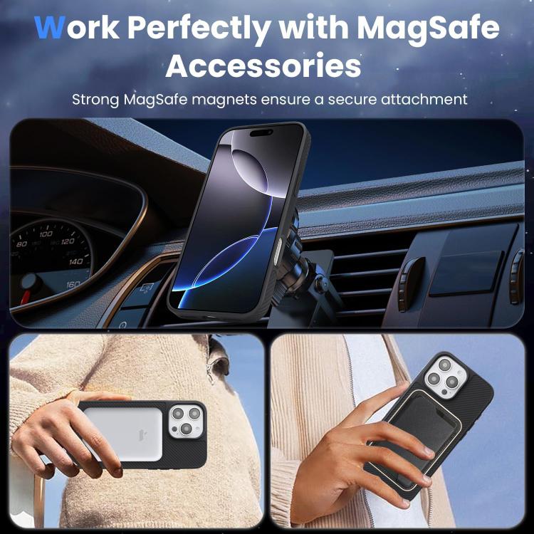 Custodia per telefono Kalebol in fibra di carbonio con MagSafe, For iPhone 14 Pro, For iPhone 14 Pro Max, For iPhone 13 Pro Max, For iPhone 13 Pro