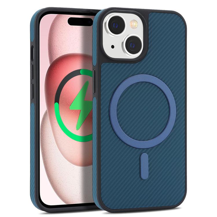 Custodia per telefono Kalebol in fibra di carbonio con MagSafe, For iPhone 15 Plus, For iPhone 15, For iPhone 14 Plus, For iPhone 14