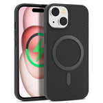 Custodia per telefono Kalebol in fibra di carbonio con MagSafe, For iPhone 13