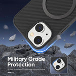 Custodia per telefono Kalebol in fibra di carbonio con MagSafe, For iPhone 13