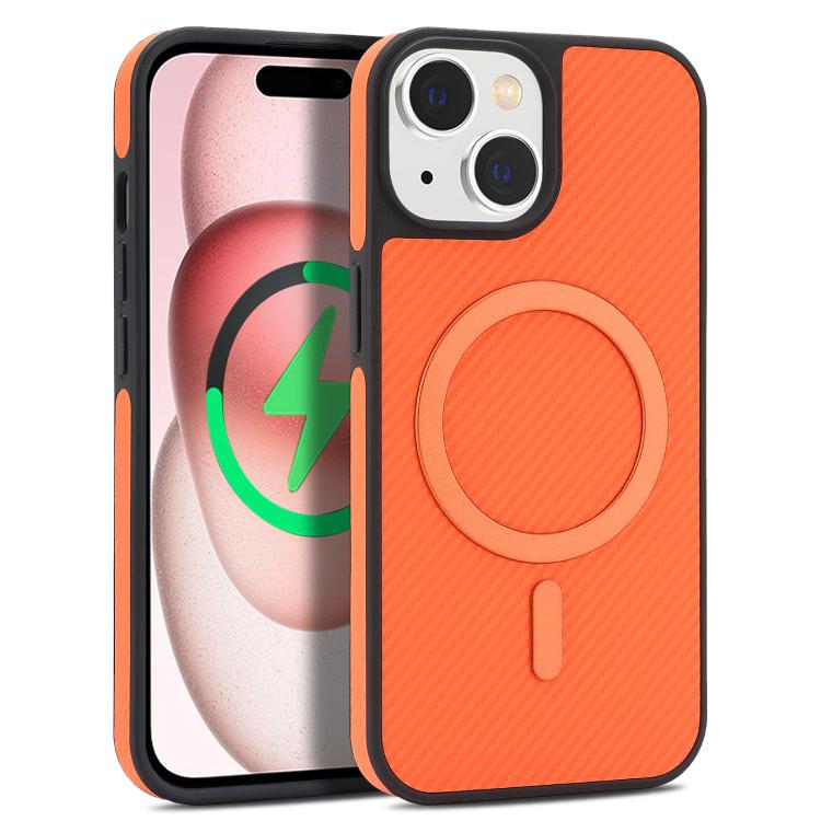 Custodia per telefono Kalebol in fibra di carbonio con MagSafe, For iPhone 13