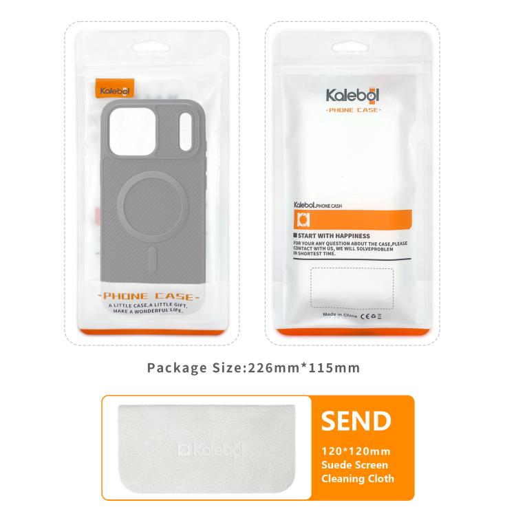 Custodia per telefono Kalebol in fibra di carbonio con MagSafe, For iPhone 13