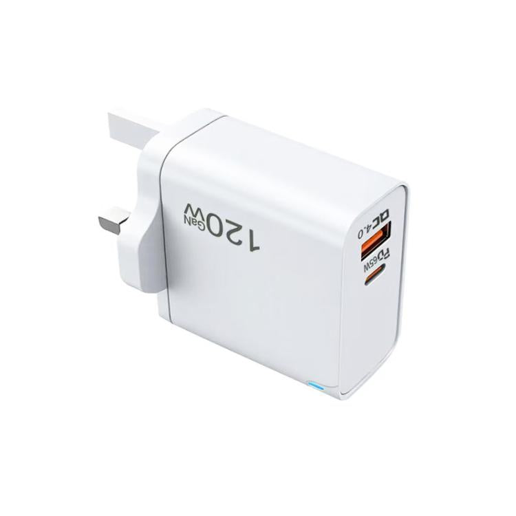 Caricabatterie GaN 65W PD + QC4.0 spina UK