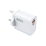 Caricabatterie TE-PD65 GaN PD 65W + QC4.0 con protocollo USB completamente compatibile per MacBook, spina UK