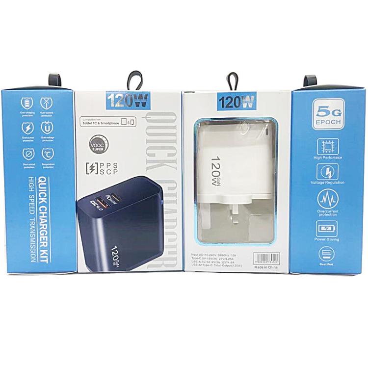 Caricabatterie TE-PD65 GaN PD 65W + QC4.0 con protocollo USB completamente compatibile per MacBook, spina UK
